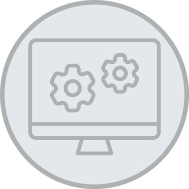 bilgisayar vektör çizgisi simgesi,