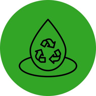 Ekoloji. Web simgesi basit illüstrasyon