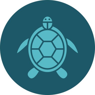 Kaplumbağa. Web simgesi vektör illüstrasyonu