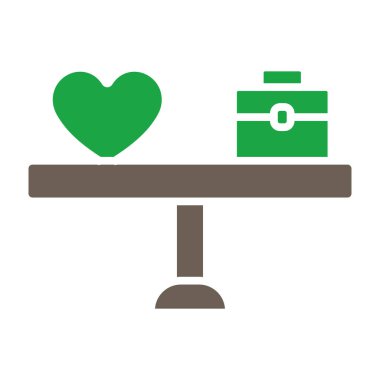 Takvim ikonlu kalp. vektör illüstrasyonu