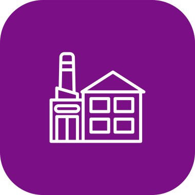 Fabrika binası simgesi, vektör illüstrasyonu