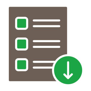 Kontrol Listesi Düz Vektör Simgesi
