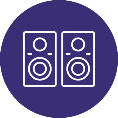 Konuşmacı. Web simgesi basit illüstrasyon