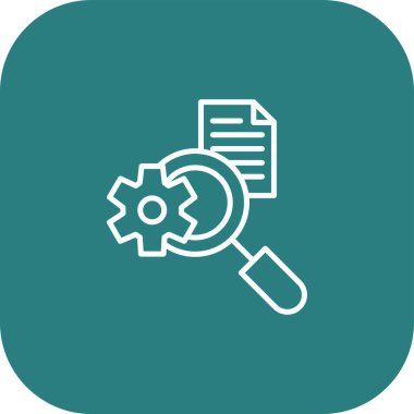 Büyütme cam simgesi, vektör illüstrasyonu