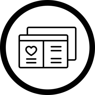 Bir aşk simgesinin vektör illüstrasyonu