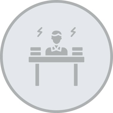 Ofis tablo simgesinin vektör illüstrasyonu