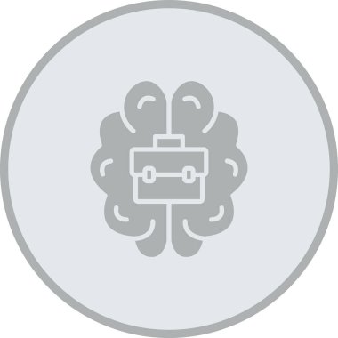 Beyin. Web simgesi basit illüstrasyon