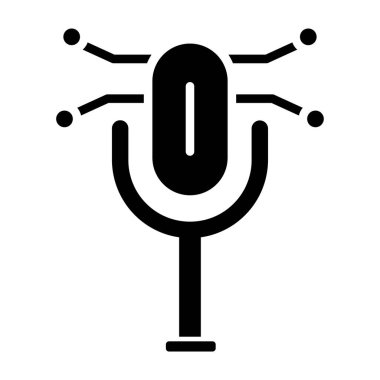 mikrofon simgesi vektör illüstrasyonu