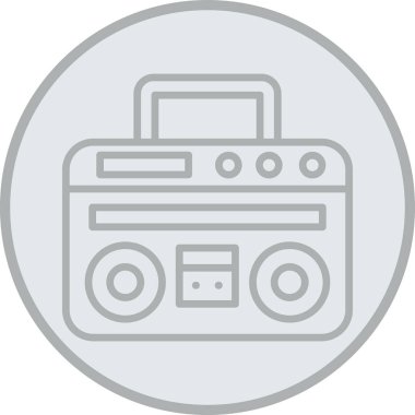 Radyo simgesi, vektör illüstrasyonu