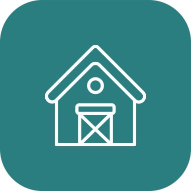 Barn ağ simgesi, vektör illüstrasyonu