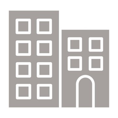 şehir binası izole simge tasarımı