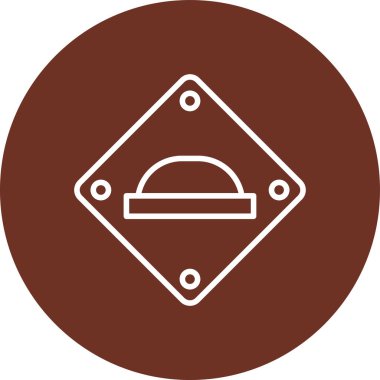 Yol işareti simgesinin vektör illüstrasyonu