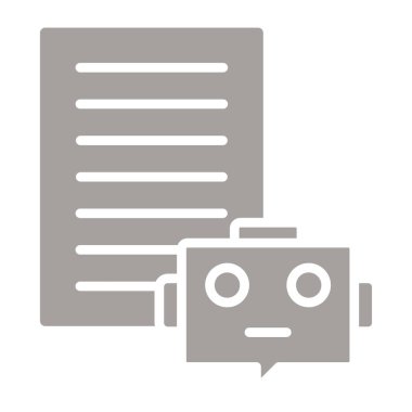 kağıt belge ve konuşma balonu simgesi