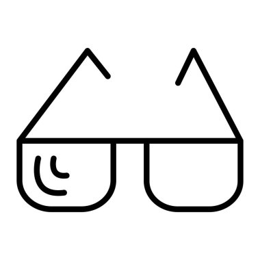 gözlük vektör ince çizgi simgesi