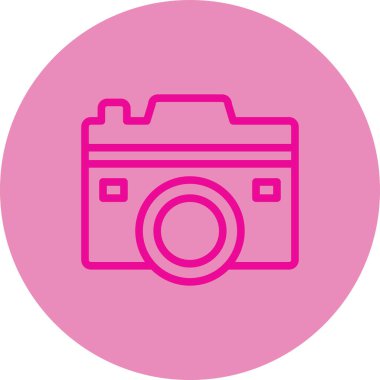 Kamera. Web simgesi basit illüstrasyon