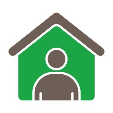 ev düz vektör simgesi