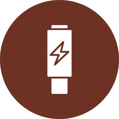 pil vektör simgesi modern basit illüstrasyon, daire