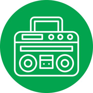 Modern radyo simgesinin vektör illüstrasyonu