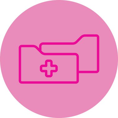 Tıbbi Maske Simgesi Vektör İllüstrasyonu