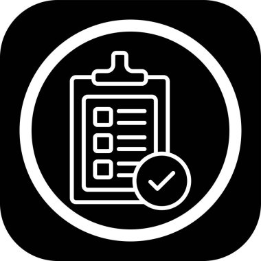 Özet Arkaplanda İzole Liste Simgesi Denetle