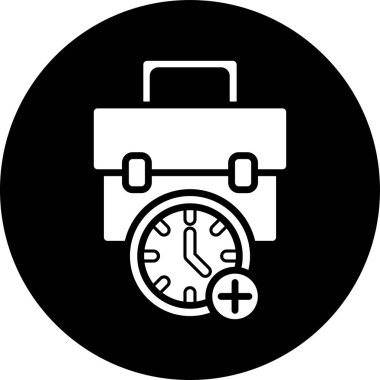 Saat simgesi vektör illüstrasyonu