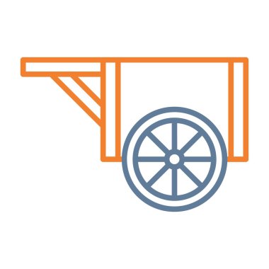 el arabası simgesi vektör çizimi tasarımı