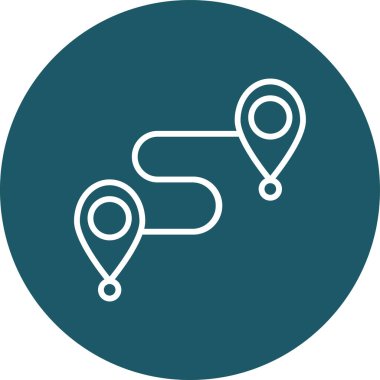 Benzersiz konum noktası vektör simgesi