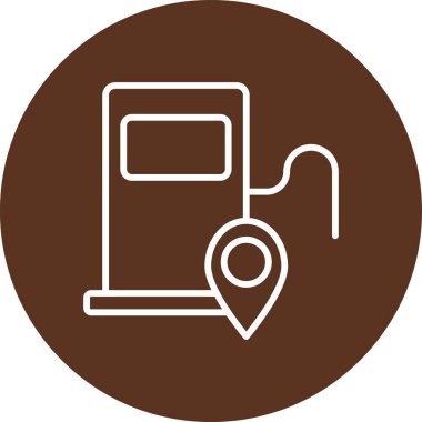 Benzin istasyonu simgesinin vektör illüstrasyonu