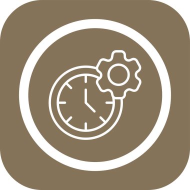 Zaman simgesi. Basit vektör illüstrasyonu