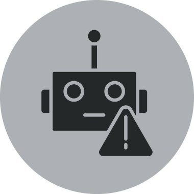 Robot simgesinin vektör illüstrasyonu