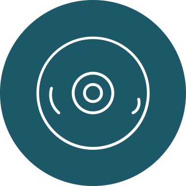 cd simge vektörü cd web ve mobil uygulama tasarımı için beyaz arkaplanda izole edildi, vinil vinil konsept