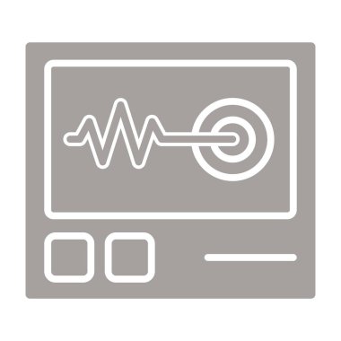 ses dalgası çizgisi ve katı ikona sahip radyo, müzik konsepti, beyaz arkaplanda radyo işareti, mobil konsept için ses radyo dalgası simgesi