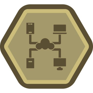 bulut teknolojisi simgesi, vektör illüstrasyonu