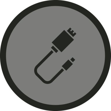 trend biçimi izole edilmiş arkaplanda kablo tıpası simgesi