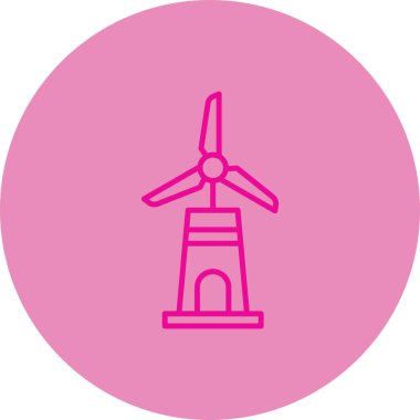 Yel değirmeni ikonu vektör illüstrasyonu