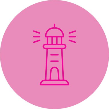 Deniz feneri simgesinin vektör illüstrasyonu