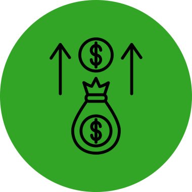 Dolar simgesi vektör illüstrasyonu