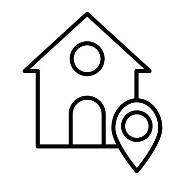 konum simgesi. Beyaz arkaplanda izole edilmiş web tasarımı için konum vektörü simgesi