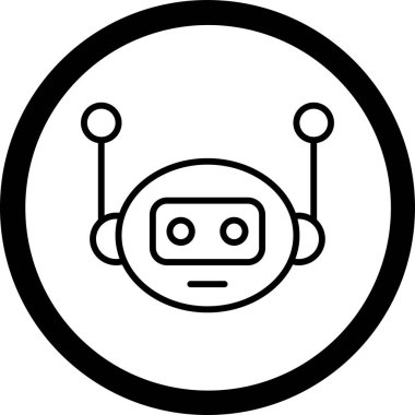 Robot simgesinin vektör illüstrasyonu