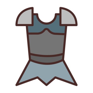 Zırh. Web simgesi basit illüstrasyon