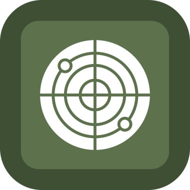 radar web simgesi, basit vektör illüstrasyonu