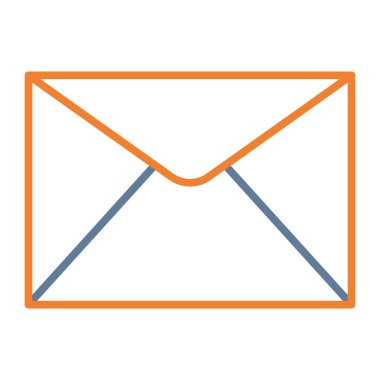 Zarf simgesinin vektör çizimi, düzenlenebilir vuruş