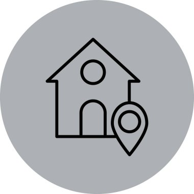 Ev simgesinin vektör illüstrasyonu