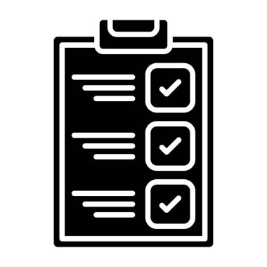 Denetim listesi web simgesi, vektör çizim