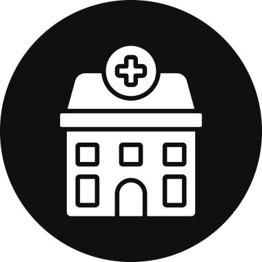 Moda tarzı arka planda hastane simgesi