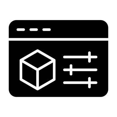 kutu vektör düz simgesi