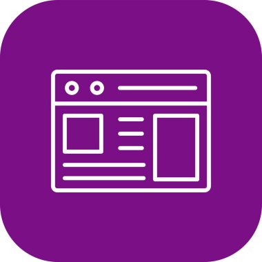 tarayıcı pencere vektörü glyph düz simgesi