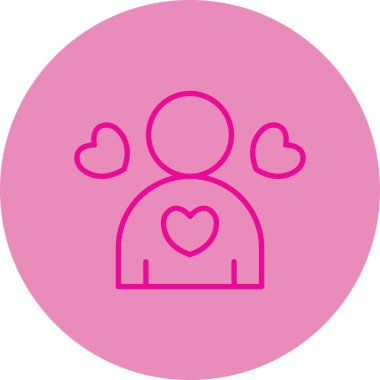 Bir kadın simgesinin vektör illüstrasyonu