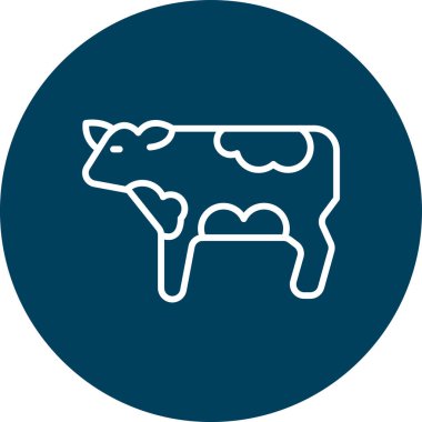 inek simgesi vektör illüstrasyonu