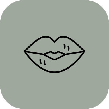 güzel dudak çizgisi vektör simgesi